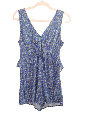 Chelsea & Violet Blue Floral Romper S cottage core boho